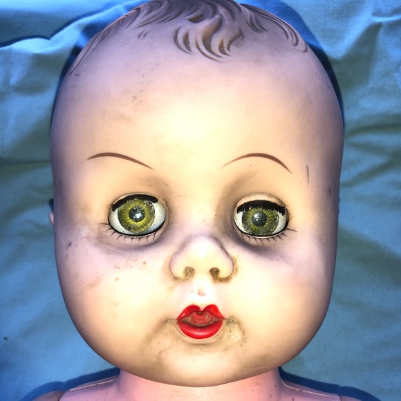 6 pc X-Large to Small~Creepy Weird Vintage Baby Dolls Lot~Halloween Decor Props - Picture 8 of 11